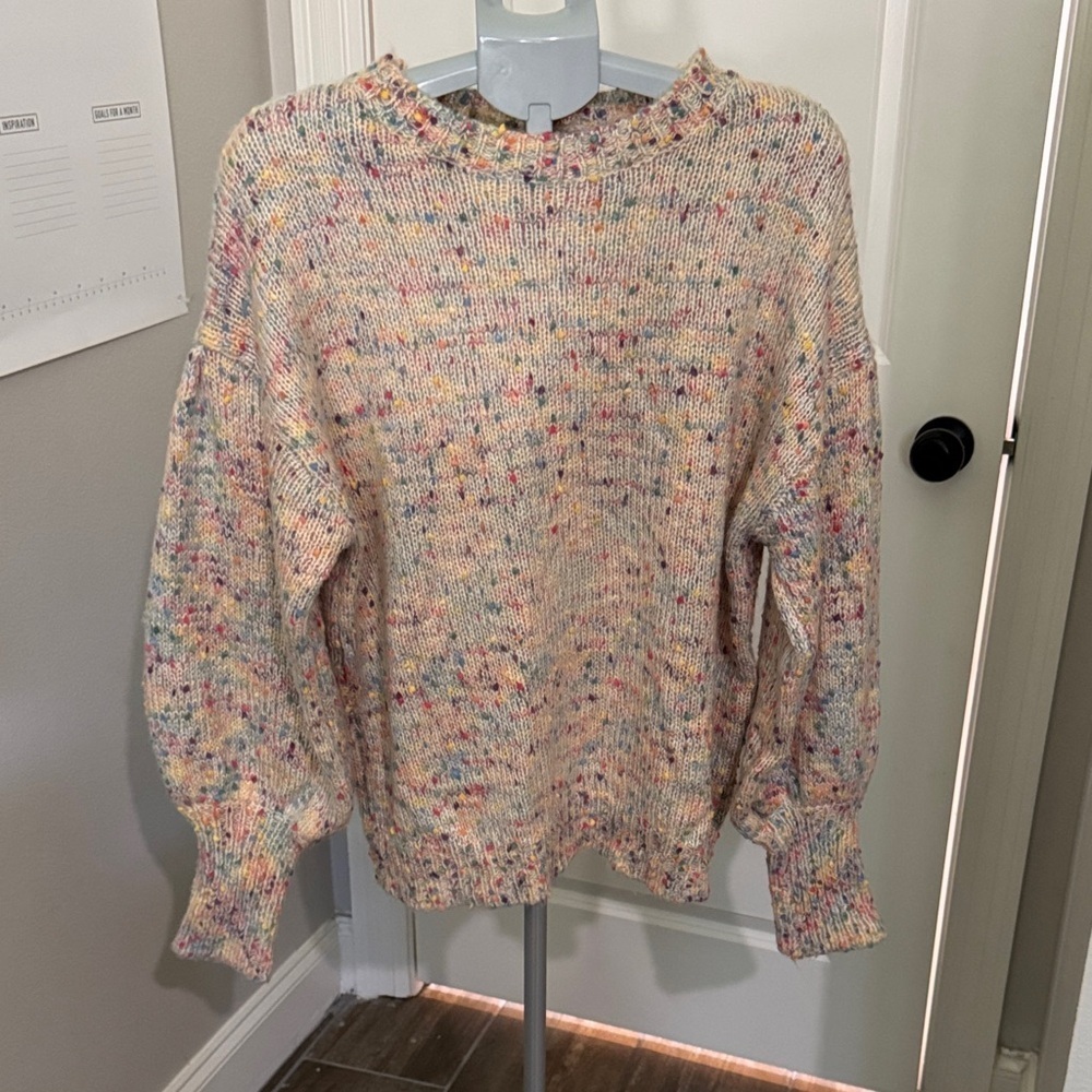 Main Strip Multicolor Knit Crew Neck Sweater